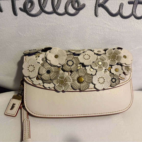 Coach Cream Floral Clutch